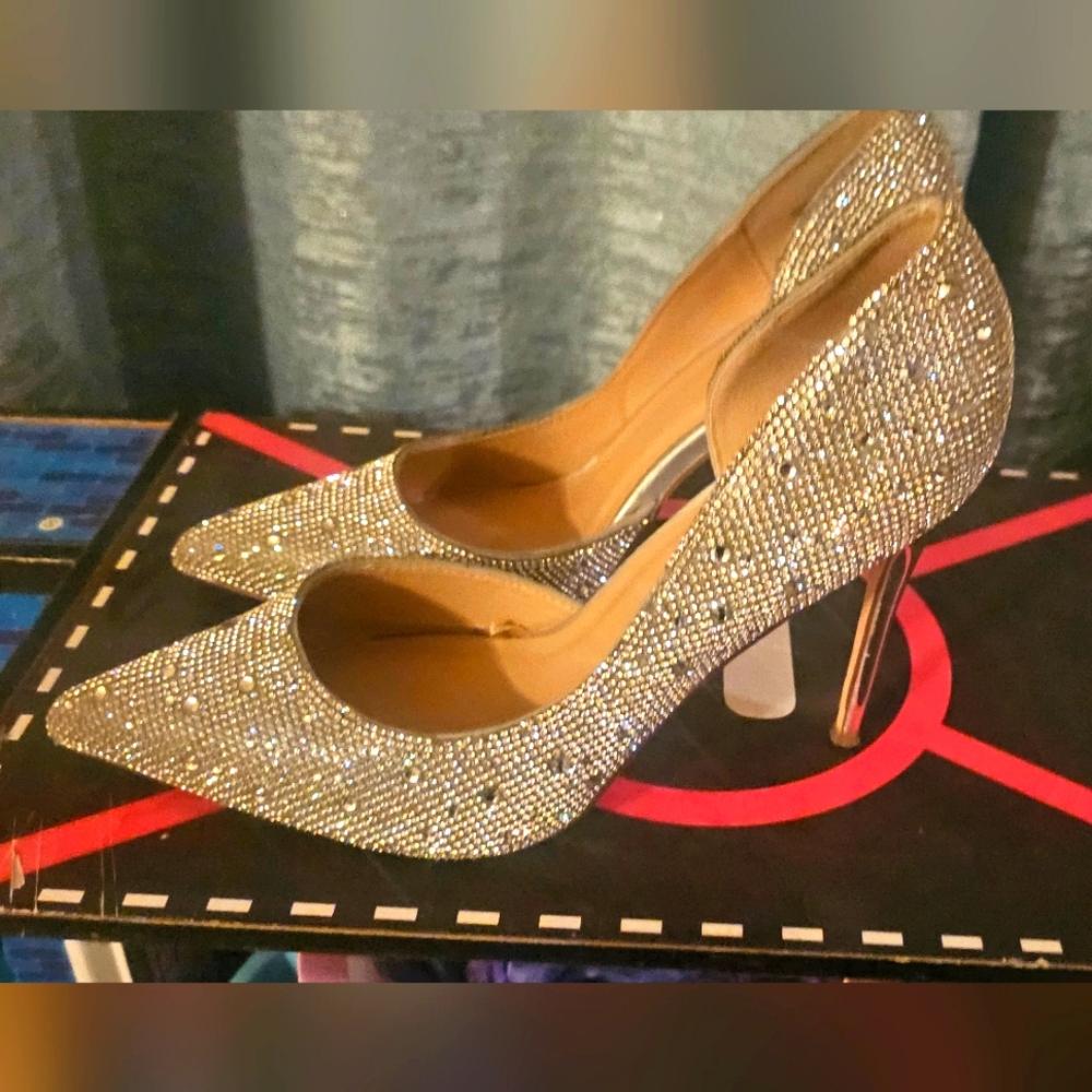 Steve Madded teeno rhinestones all-over heels pumps platform 10